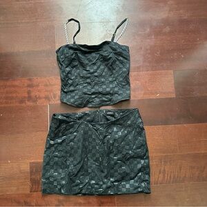 Misbhv Monogram Skirt and Top Set
